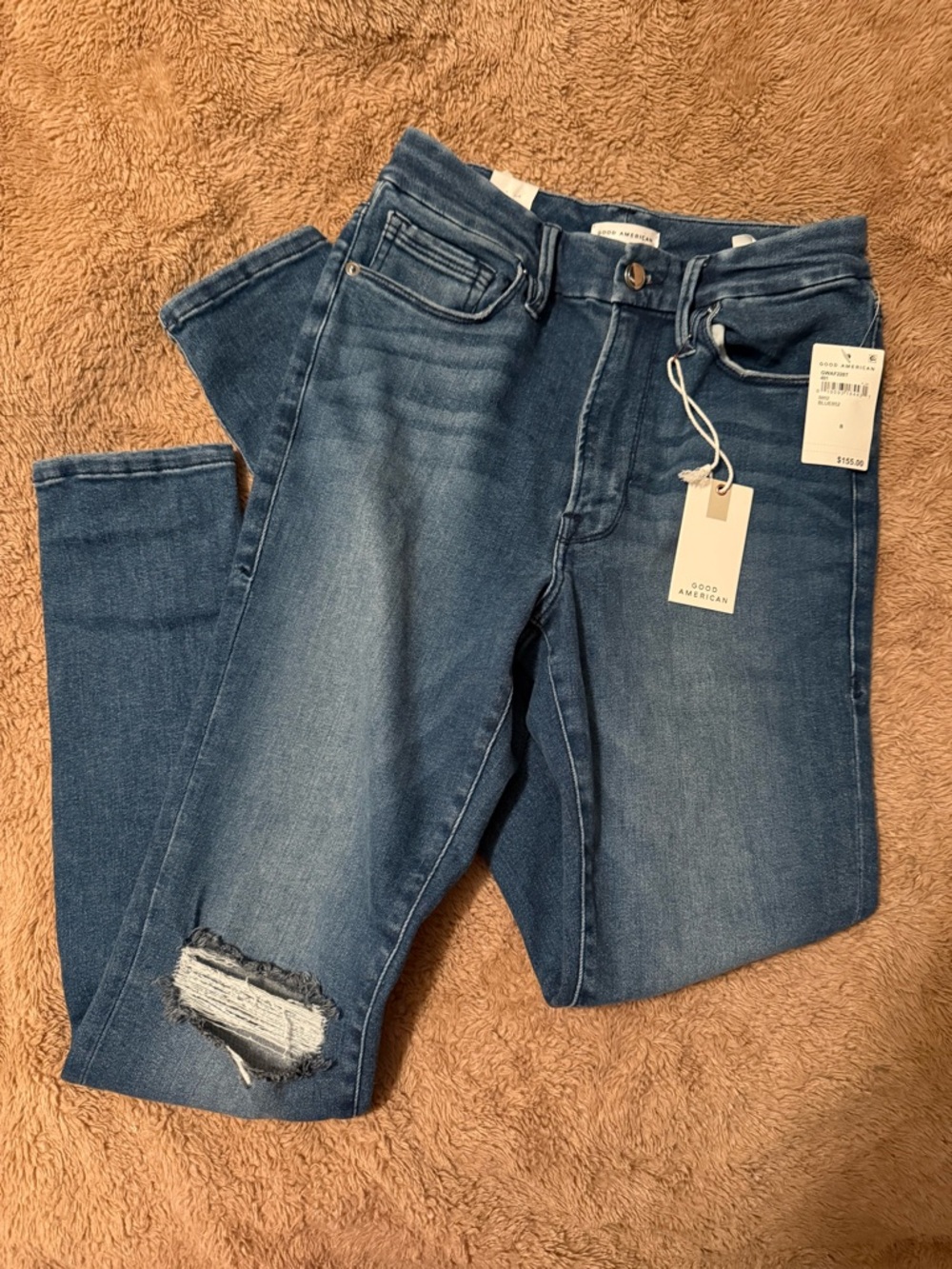 Good American Blue High-Waist Skinny Jeans